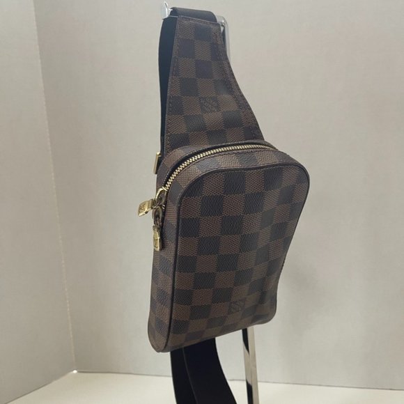 Louis Vuitton Geronimo's Damier Ebene Crossbody Bum/Shoulder Bag Unisex (49189) - Picture 1 of 7
